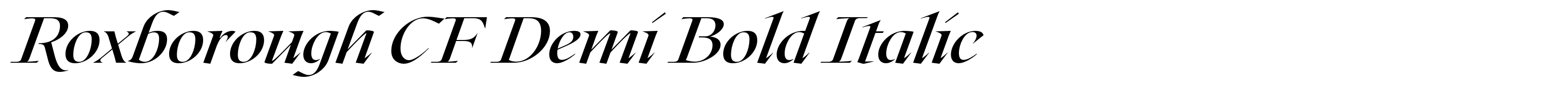 Roxborough CF Demi Bold Italic